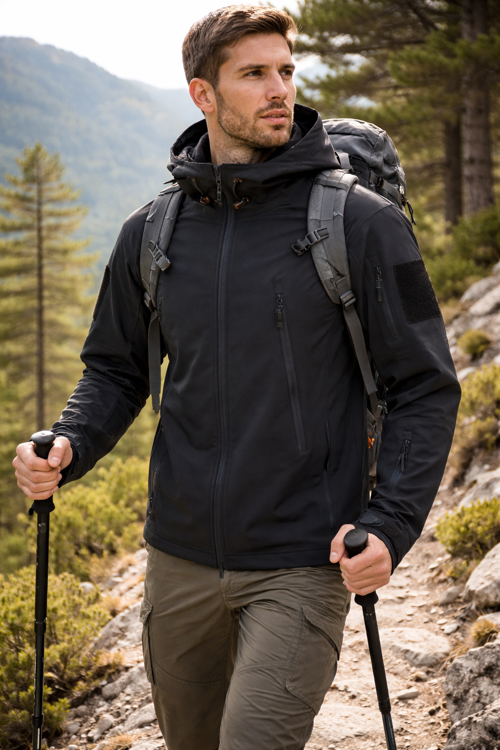 Trekkr Military-Style Softshell Windproof Jacket
