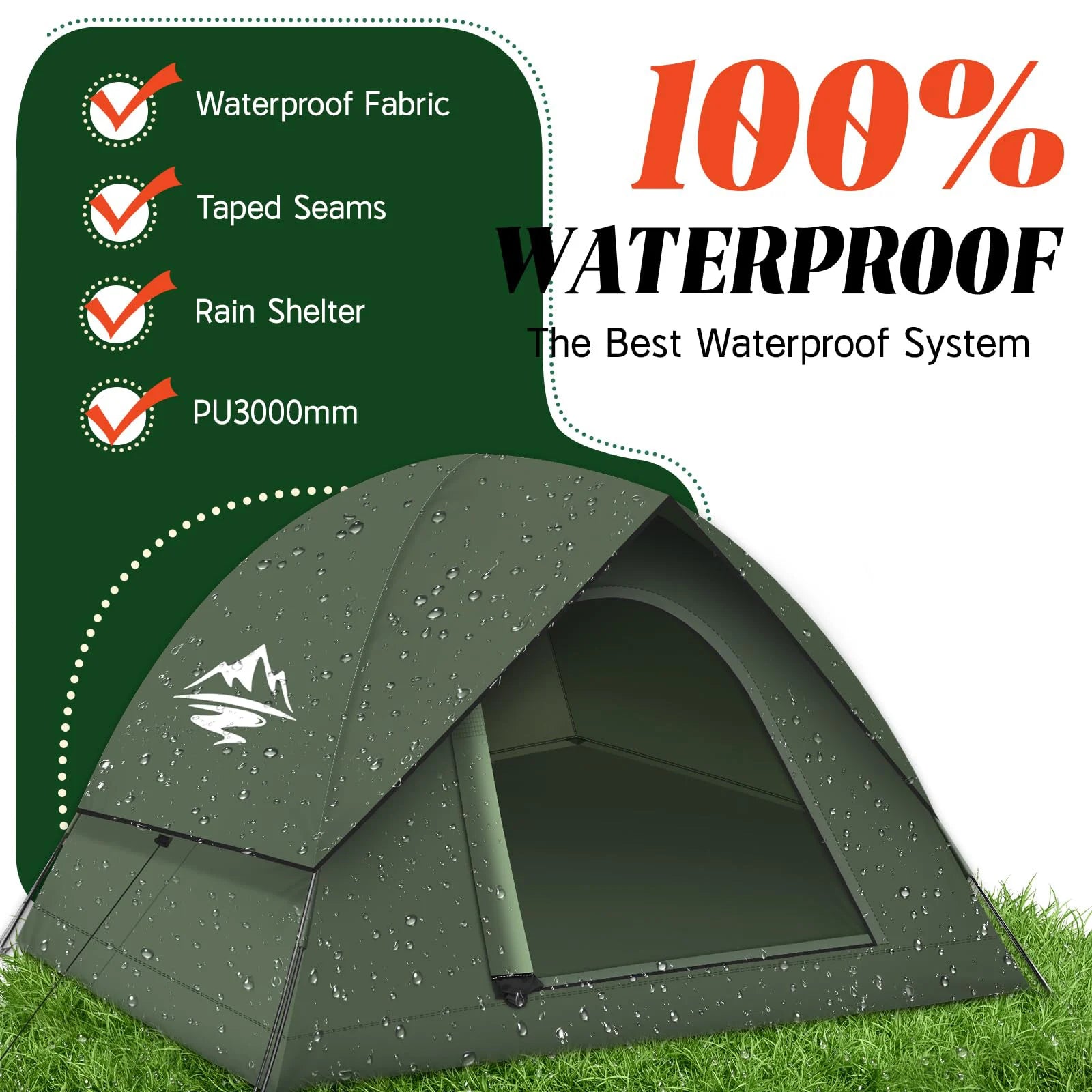 Trekkrs 3-Person Waterproof & Windproof Tent