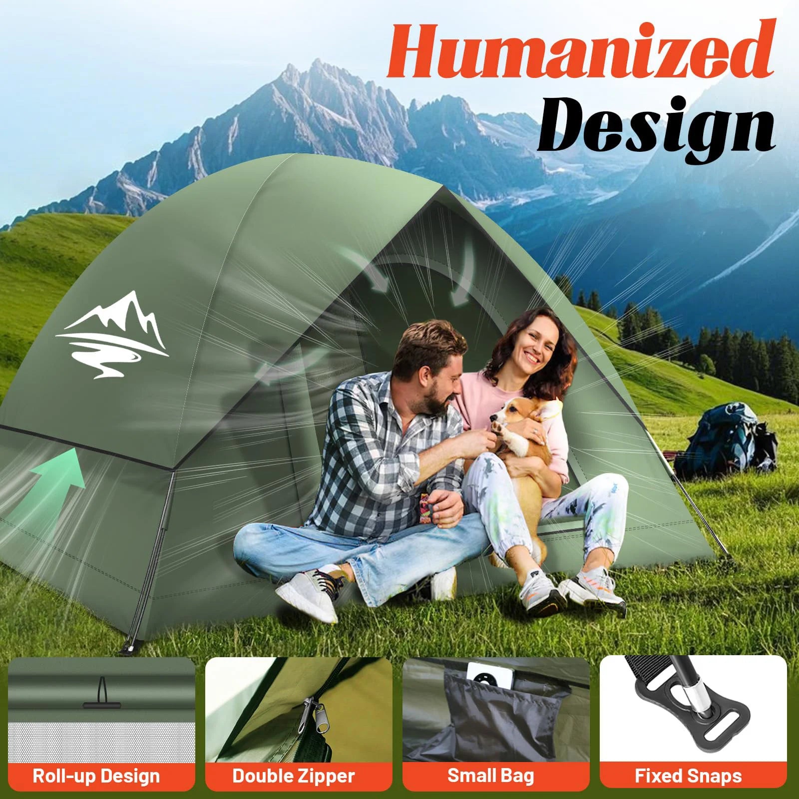 Trekkrs 3-Person Waterproof & Windproof Tent
